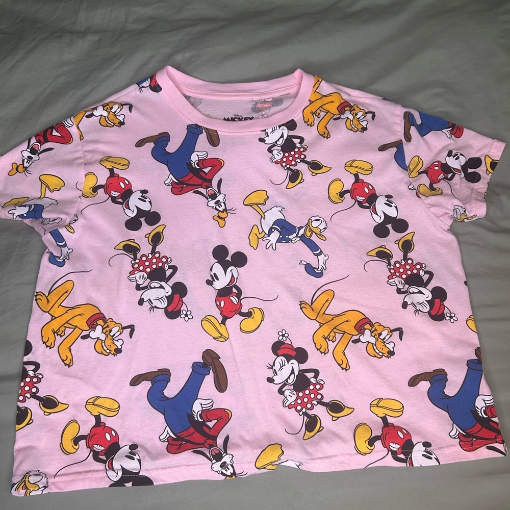 Disney Character Pink Crop All Over Print
